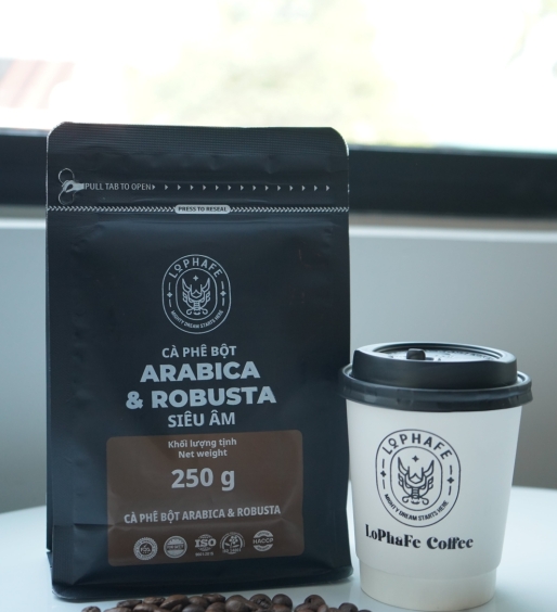 Cà phê bột Robusta và Arabica siêu âm 250g