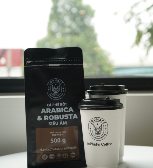 Cà phê bột Robusta và Arabica siêu âm 500g