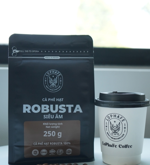 Cà phê hạt Robusta siêu âm 250g