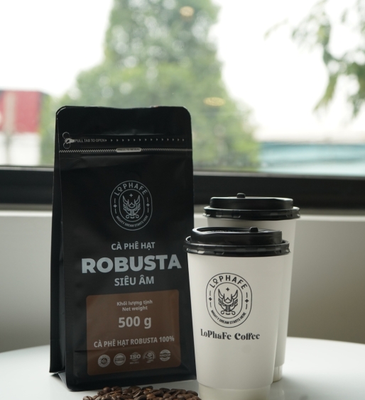 Cà phê hạt Robusta siêu âm 500g